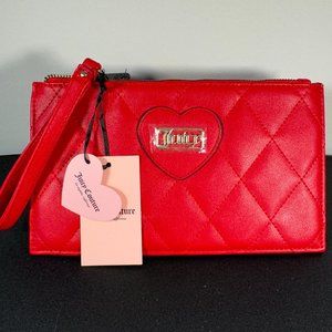 Juicy Couture Lipstick Red Wristlet Purse with Gold Details - NWT